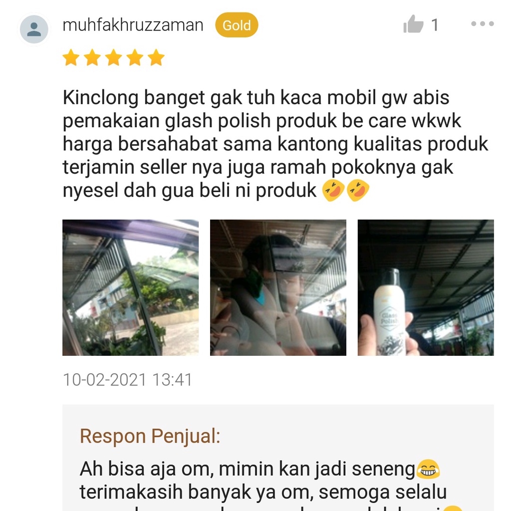 Glass KIT Pembersih Penghilang Jamur Kaca Coating Efek Daun Kaca Mobil