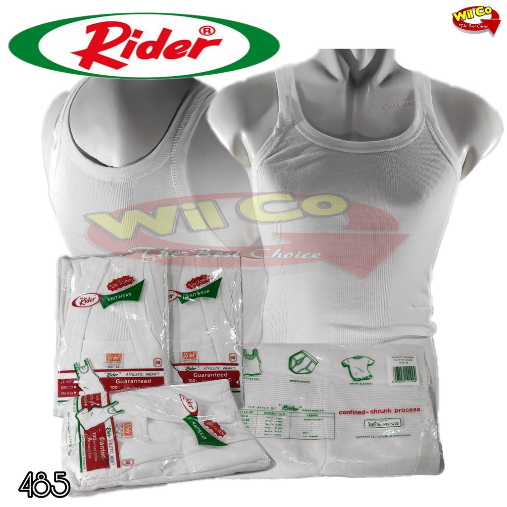 K485 - KAOS DALAM SINGLET PRIA BRAND RIDER HARGA PER 1 PCS