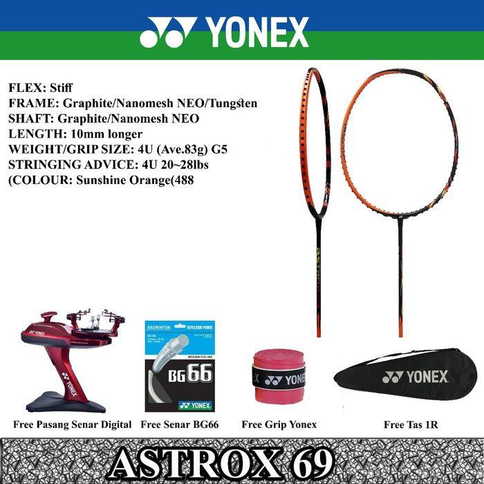 mantul habis badminton YONEX ASTROX 69 RAKET BADMINTON ORIGINAL