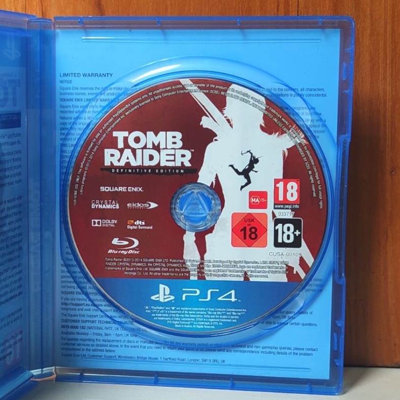 Tomb Raider Definitive Edition PS4 Kaset Tombraider Definitiv Playstation PS 4 5 CD BD Game Games Tom Raiders PS4 PS5