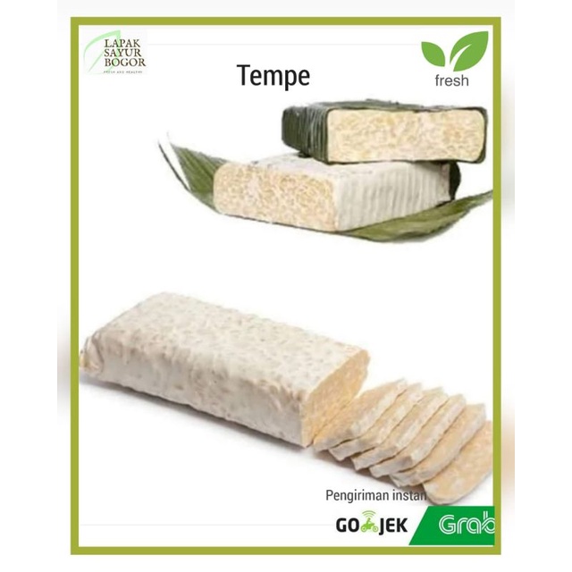 

Tempe kotak daun pisang sedang lauk pauk bogor