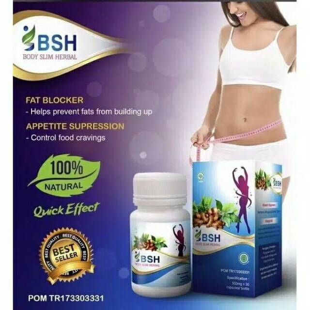 BODY SLIM HERBAL/BSH asli bpom new packing prodak