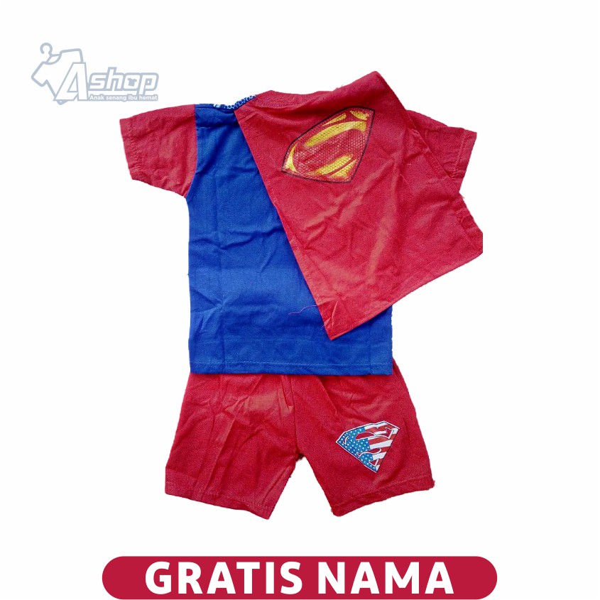 Baju Anak Setelan Superman