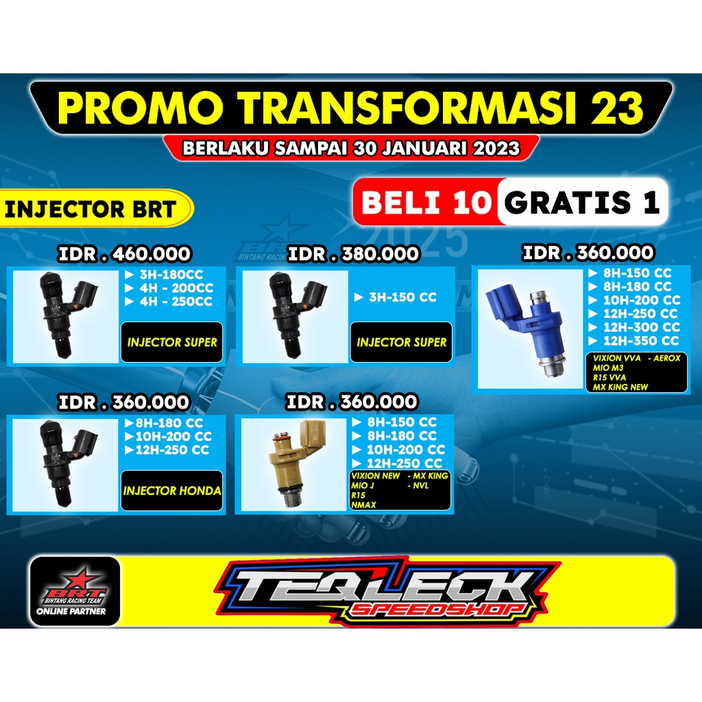 [BRT] Injektor BRT Injector Yamaha N Max R15 Mio J Vixion New Mx King NVL