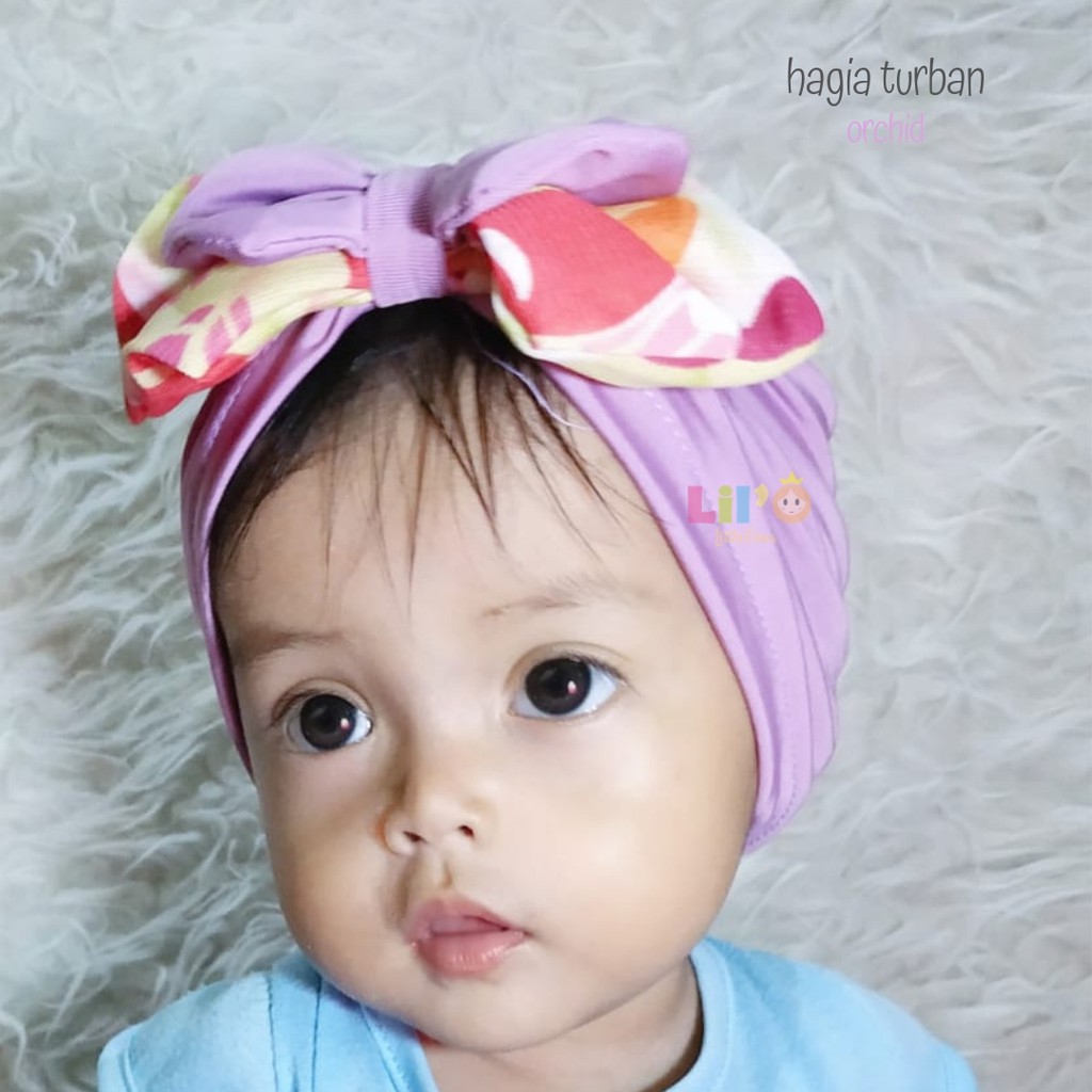 Lil'O Turban Series - Hagia Turban / Topi Anak Balita Cantik 0-2 Tahun