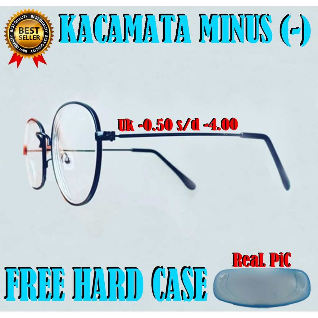 MURAH!!! Frame Kacamata Minus Wanita dan Pria Uk -0.50 s/d -4.00 FreeCase High Quality