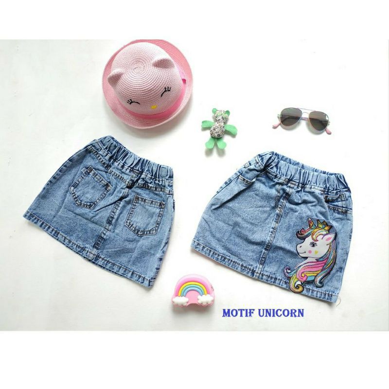 Rok jeans anak pendek snow