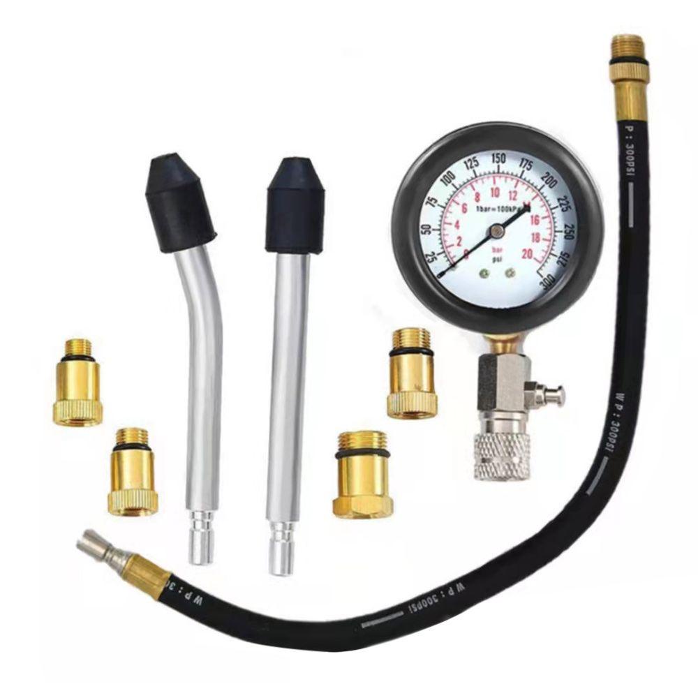 Preva Compression Tester Kit 14mmm Adapter Tahan Lama Alat Ukur Tekanan Tabung Mesin Gas Bensin Compression Leakage Tester