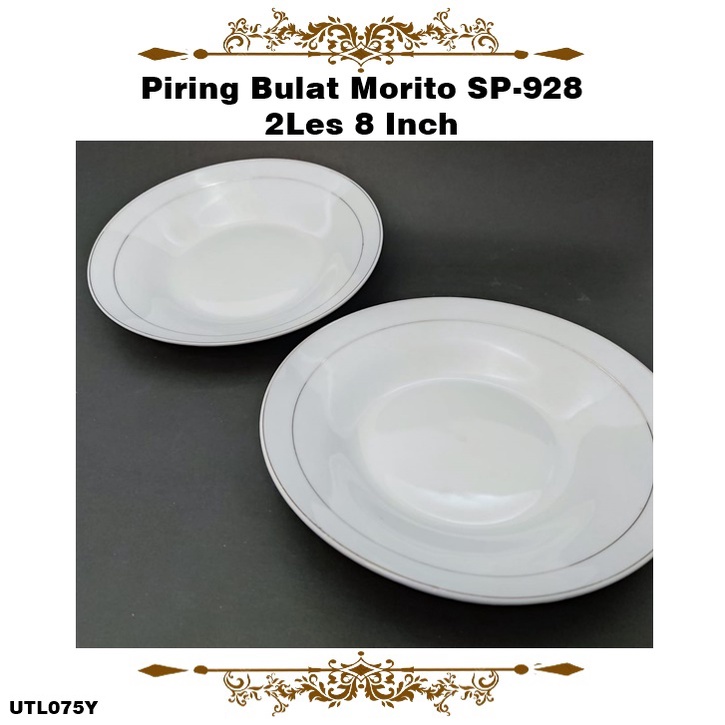 Piring Bulat Keramik Morito SP-928 2Les 8 Inch