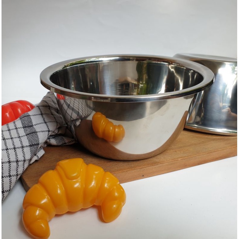 Mangkok Stainless/ Piring Soup stainless 16/18/20 cm / Stainless bowl cocok untuk MPASI