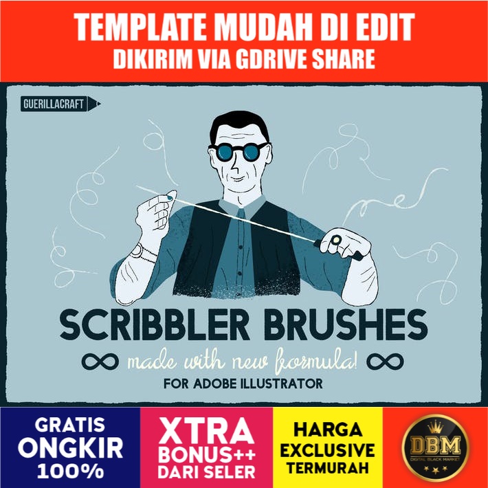 Scribbler Brushes   - Illustrator