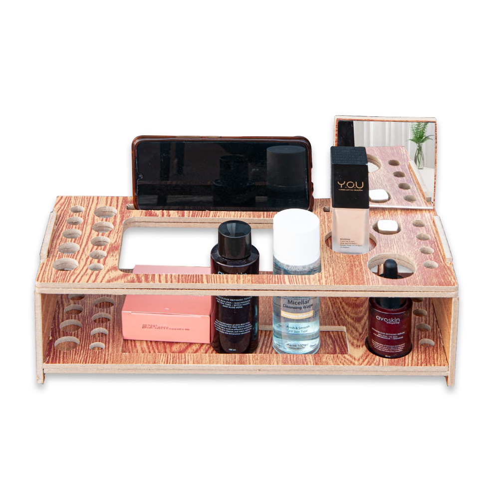 Rak Make Up Alat Kosmetik Organizer Bahan MDF - LC045