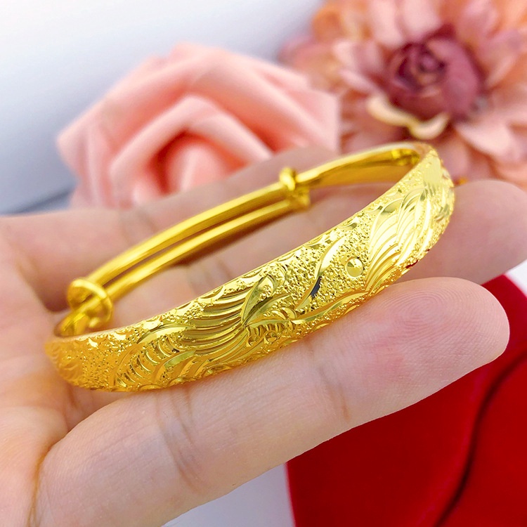 Bisa Cod Wanita Bangle Kadar Emas 375  Asli Hadiah Terbaik 728G-1