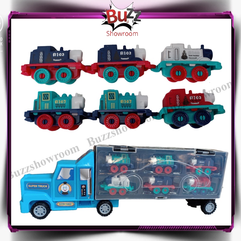 Truck Train Container Tomas Combination Mainan Anak Kereta Api Tomas