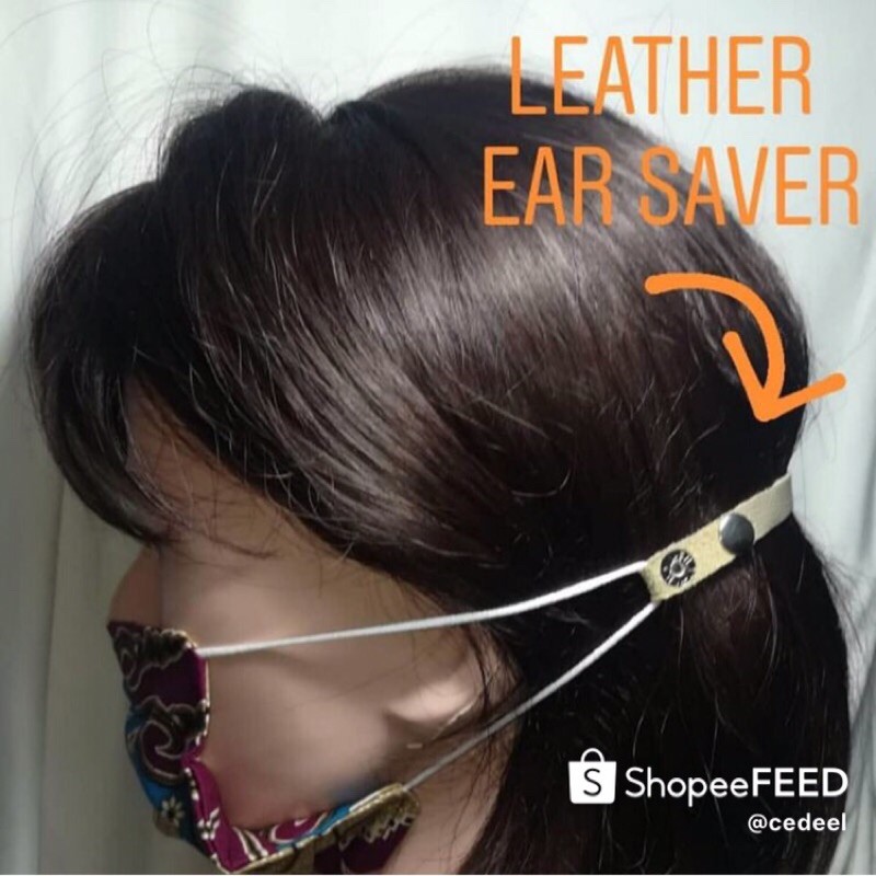 Pelindung telinga masker,kaitan masker kulit asli