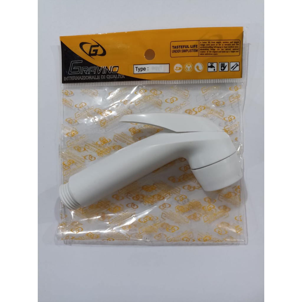 GRAV KEPALA jet Shower PVC head cebok closet Toilet Putih