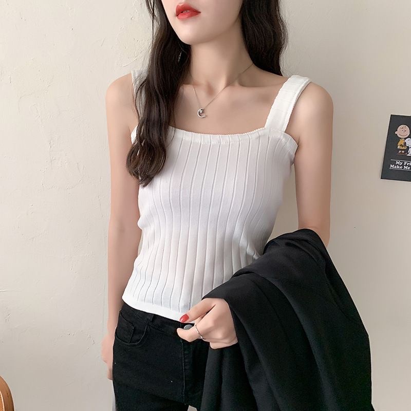 Tanktop MINATO Rajut Tali - Atasan Knit Korean - Tanktop Wanita