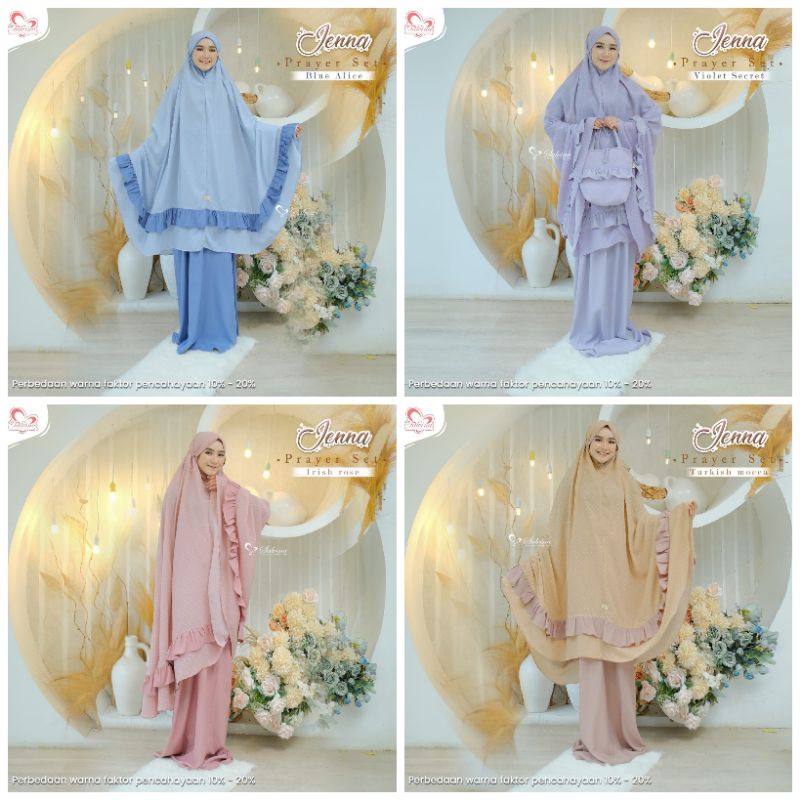 SALVINA// JENNA MUKENA BY SALVINAHIJAB (Prayet Set Cantik Mukena Dewasa Motif Polkadot Premium Origi