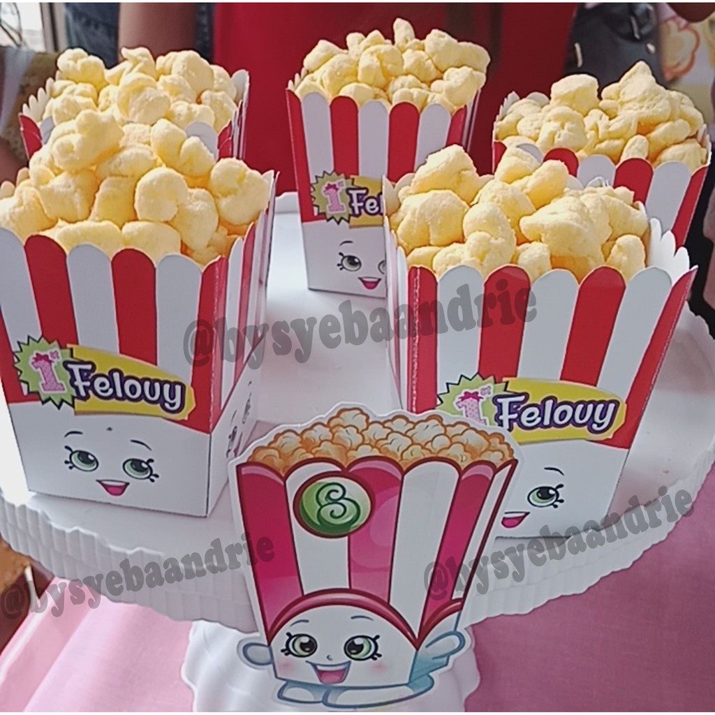 

Mini cup snack / Tempat snack Tempat popcorn Ulangtahun anak Shopkins