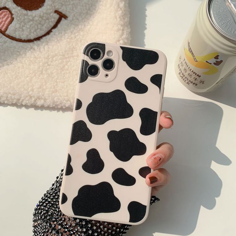 Soft Case Silikon Tpu Motif Sapi Retro Warna Putih Matte Untuk Iphone 12 Mini 11 Pro Max X Xs Xr 8 7 Plus