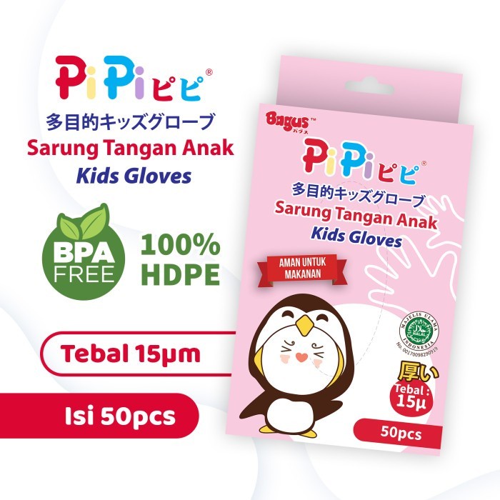 

PIPI SARUNG TANGAN PLASTIK ANAK 15MICRON 50 SHEETS