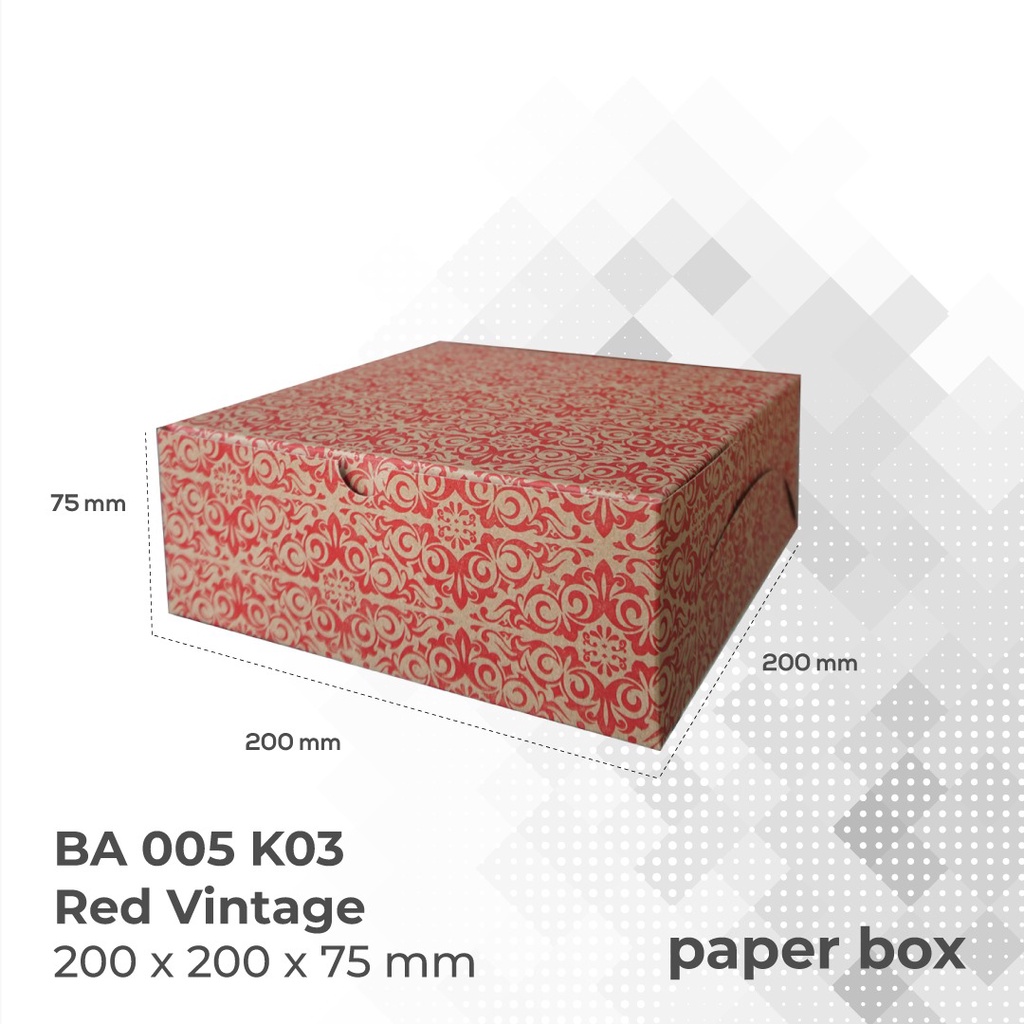 Box Nasi 20x20 Dus Nasi 20x20 (B5K335-Non Laminasi)