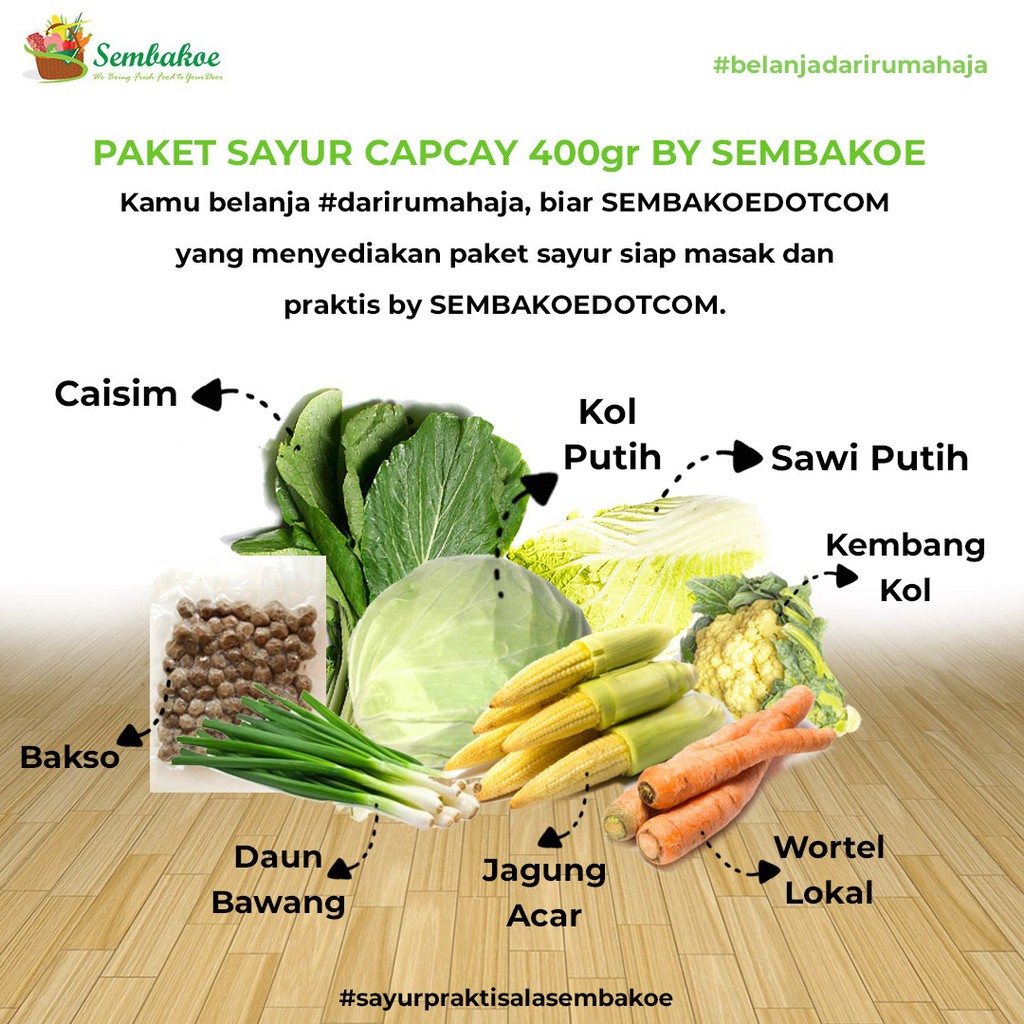 

Sayur Capcay 400gr By Sembakoe