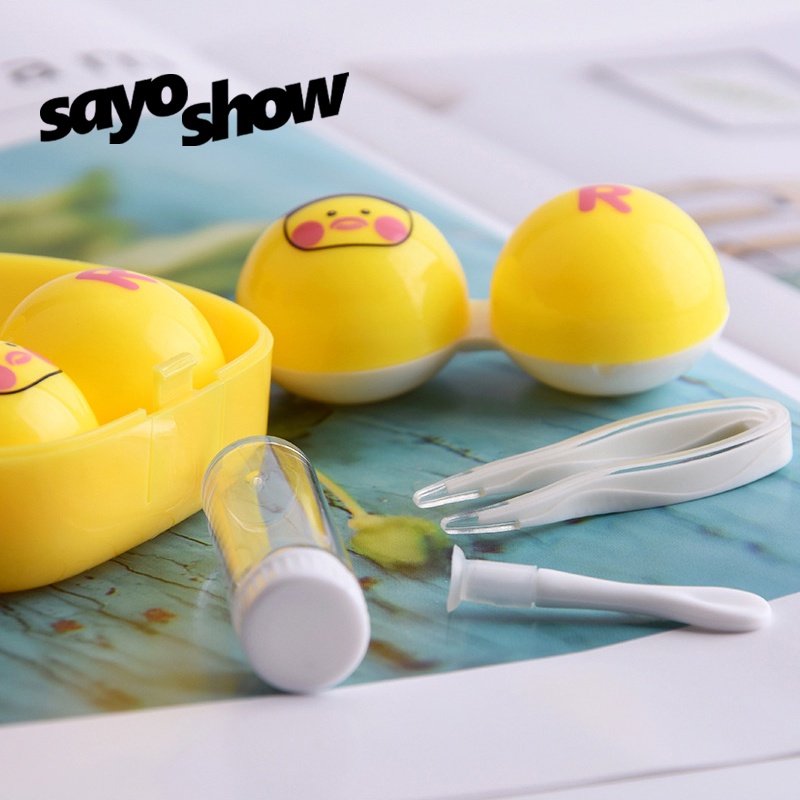 SAYOSHOW Tempat Softlens Bebek Kuning Kecil / Wadah Softlens / Softlens Case / Kotak Softlens