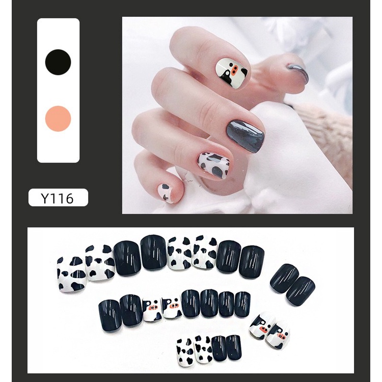 Kuku Palsu Dan Lem Fake Nail Art 3d Kuku Palsu Tahan Air 24 Pcs Kotak Free Lem 156 2