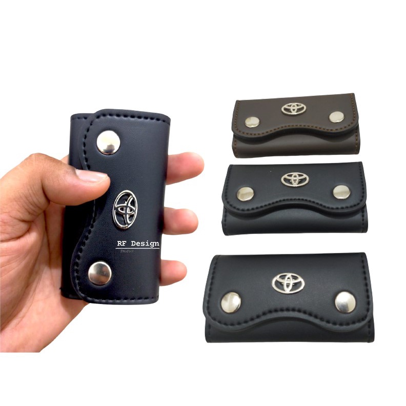 Dompet STNK Kulit Import LOGO TOYOTA PREMIUM / Gantungan Kunci LIPAT / Aksesories Mobil MURAH