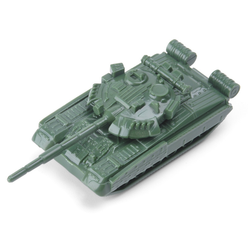 4Pcs Mainan Model Tank Tempur Soviet T-80 Israel Merkava MK4 Mini 4D Finished 1 / 144 Dengan Bola Baja