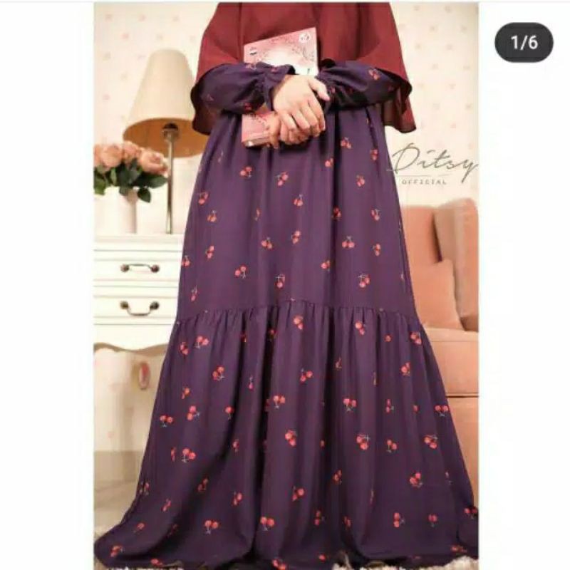 Cherry Ink Purple L by Ditsy