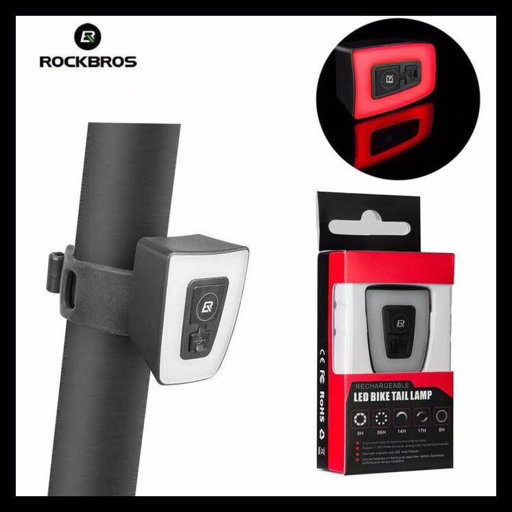 ORIGINAL Rockbros Lampu Sepeda Belakang Sadel Helm Rockbros Led Sepeda