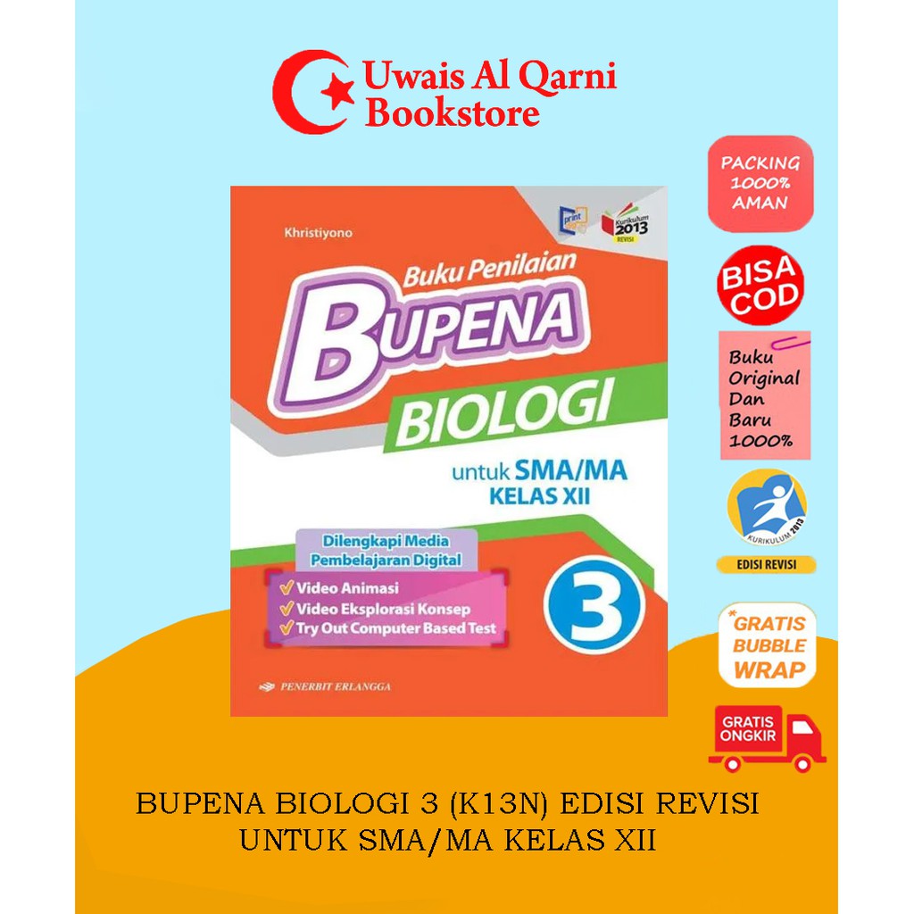 BEST SELLER BUPENA BIOLOGI 3 UNTUK SMA/MA KELAS XII -ERLANGGA