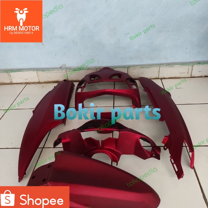 cover full body halus mio sporty lama merah doff