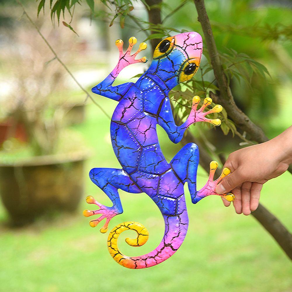 Solighter Iron Art Gecko Creative Ornaments Kerajinan Tangan Hiasan Dinding