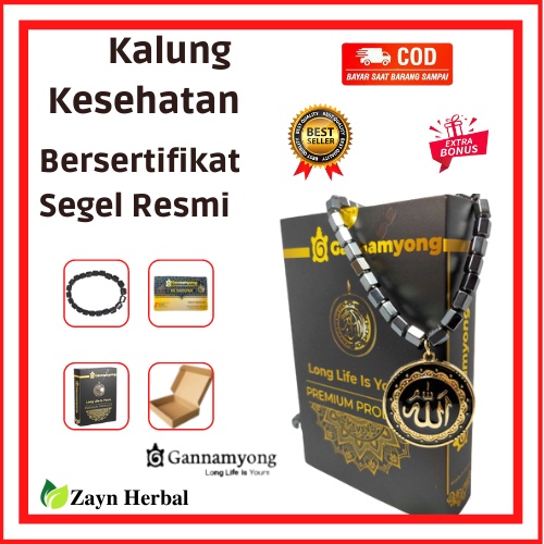 KALUNG KESEHATAN GANNAMYONG ORI + GELANG+ KOTAK+KARTU SERTIFIKAT.