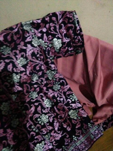 Amanah Batik Couple Rabbani Set / Couple Rabbani Batwing / Couple Batwing Rabbani Pink