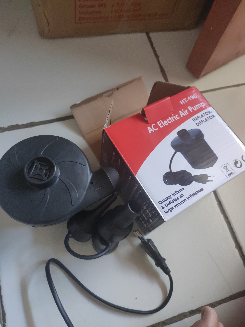 Ac Electric Vacum Pompa Listrik Kasur Angin Sofa Tiup Vacum Bag Elektrik