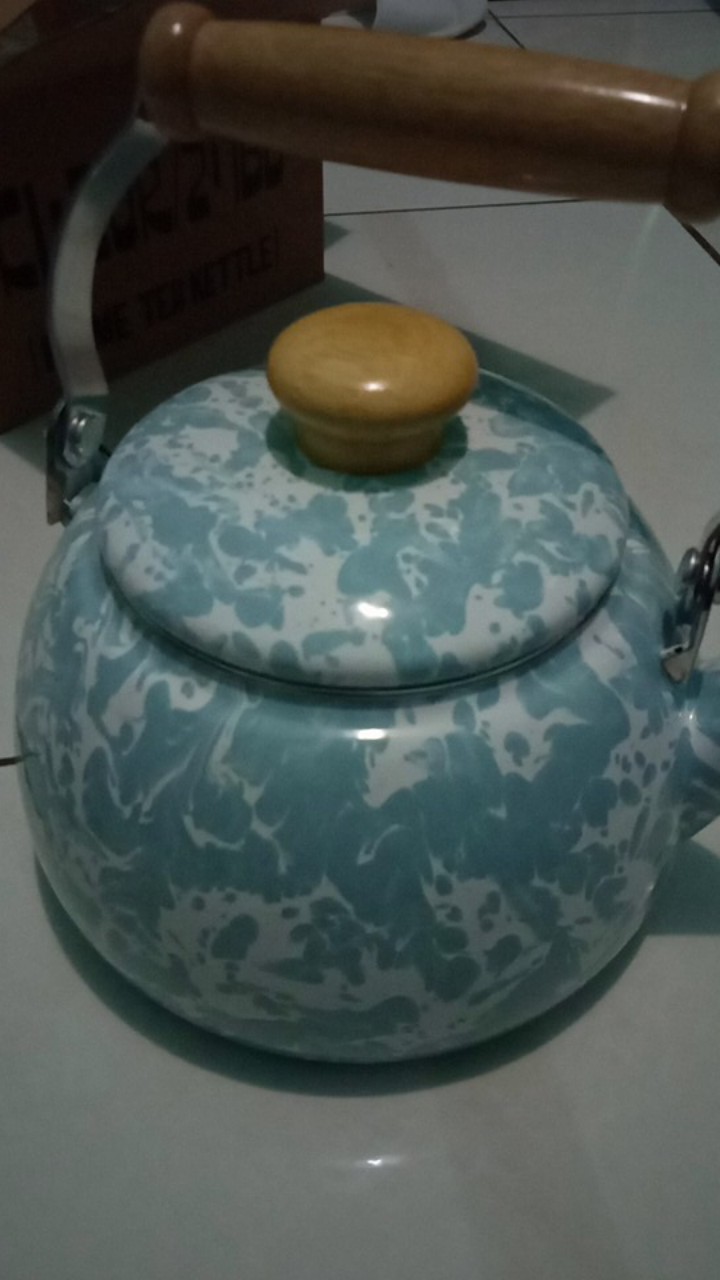 Kedaung Rome Swirl Teko Teh / Tea Kettle Sea Glass