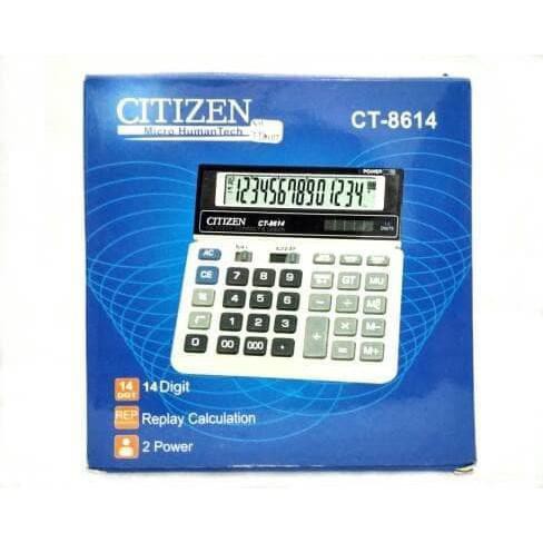 TERBARU Kalkulator Dagang Citizen CT-8614 14 Digit / Memory / Replay&quot;TERBARU