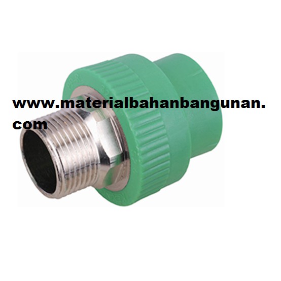 sok drat luar PPR 2.5" fitting saluran air panas dingin sock paralon AW rucika ulir