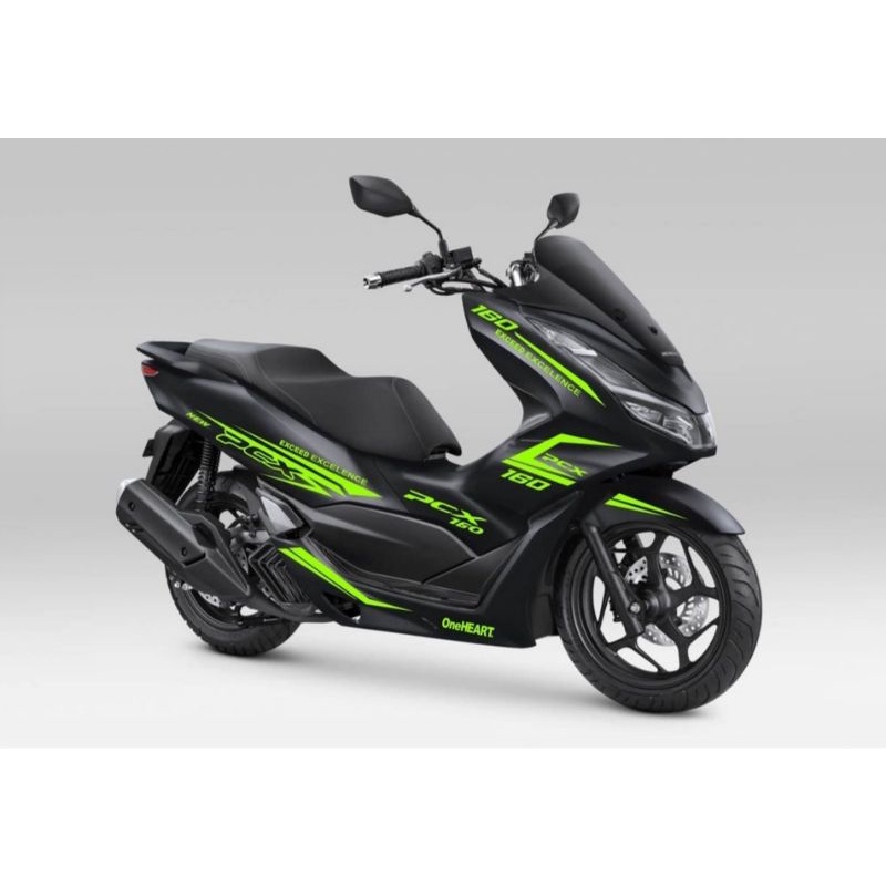 Sticker Pcx 160 Cutting Sticker Honda Pcx 160 body hitam Sporty hijau