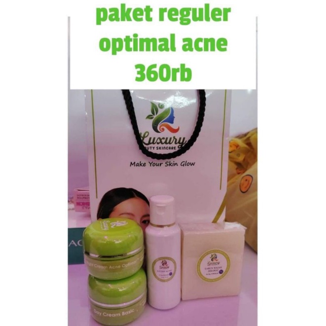 Luxury paket reguler optimal acne Luxury beauty skincare/ cream mlm optimal acne