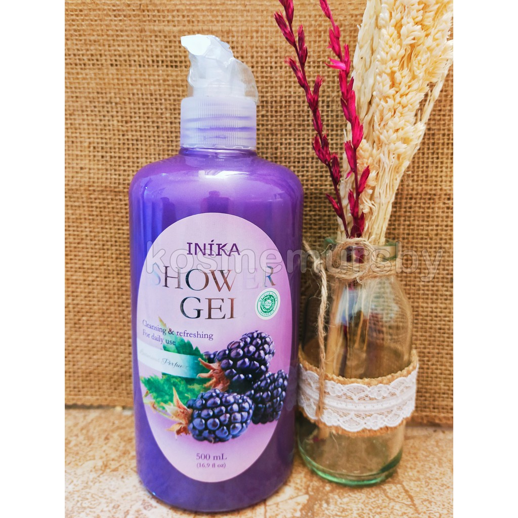 Inika Shower Gel Blueberry / Pomegranate 500gr 100% Original BPOM WAJIB NAMBAH BUBBLE