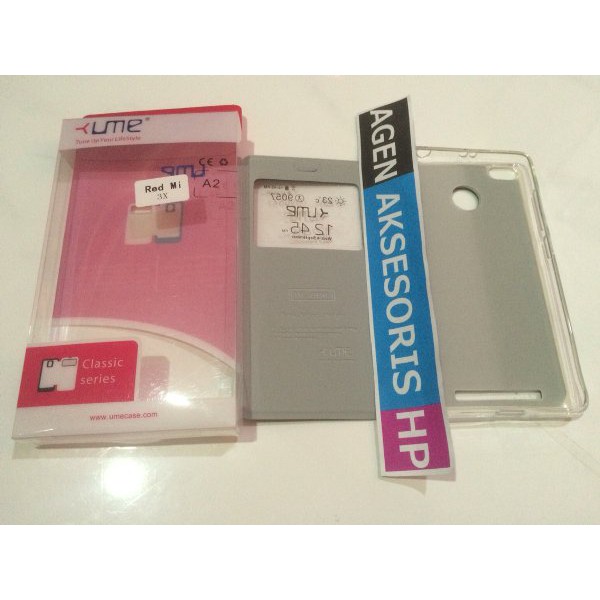 Flip Cover Redmi 3S Xiaomi Redmi 3 S Flip Case UME Classic Leather Case / Sarung Dompet HP     aah