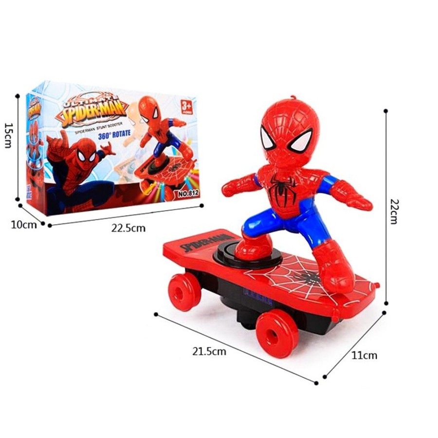 T0439 DINASTY TOYS MAINAN ANAK ROBOT SKATEBOARD SKUTER SPIDERMAN CAPT AMERICA BLACK PANTHER ULTRAMAN