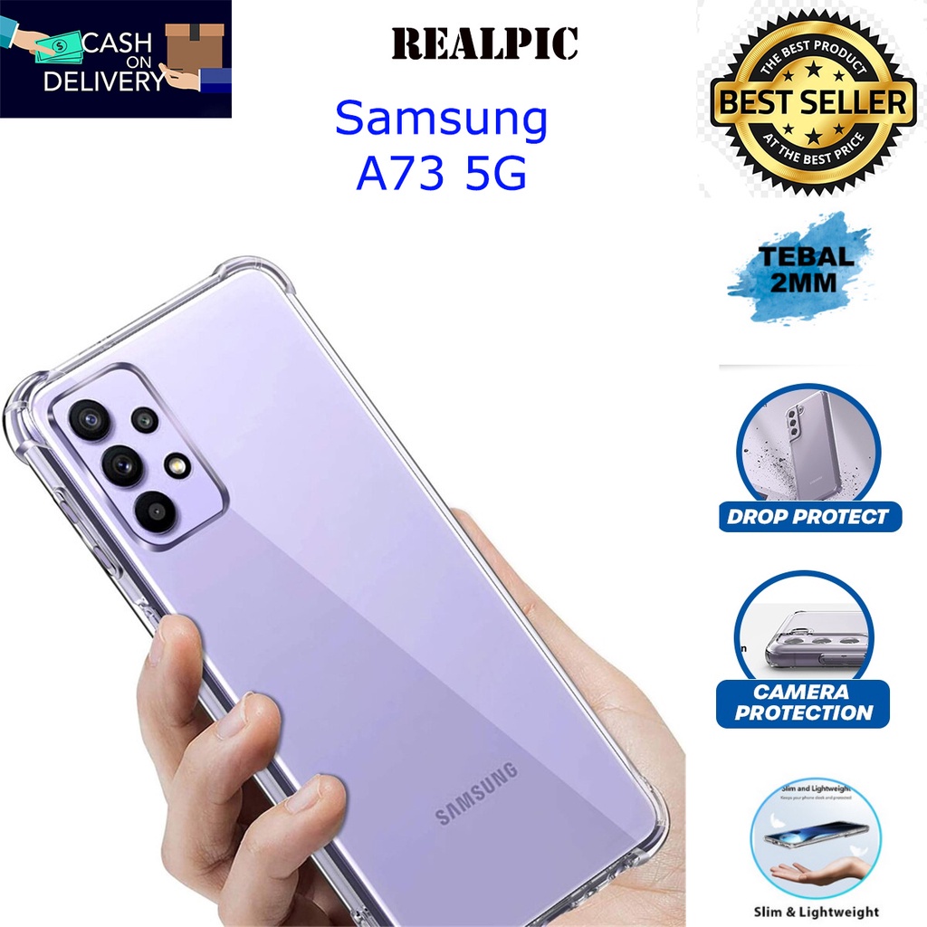 Case Samsung Galaxy A73 5G Casing Clear HD KETEBALAN 2MM BENING TRANSPARAN TPU Premium Softcase