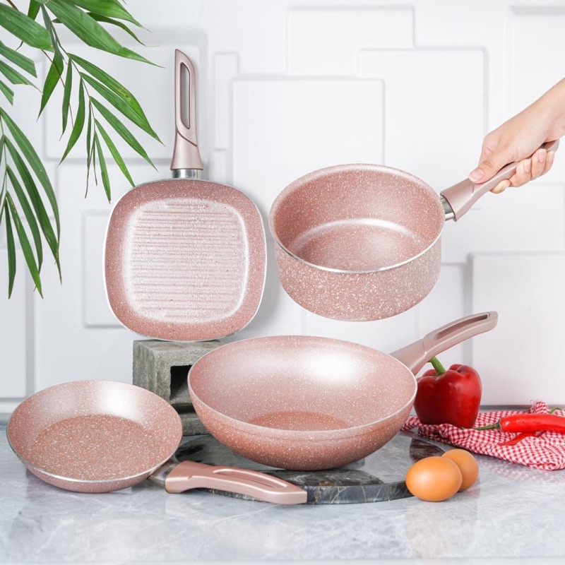 PERO GRANITE SET OF 4 / ALAT MASAK SET GRANITE ANTI LENGKET / ALAT MASAK SET MPASI-2
