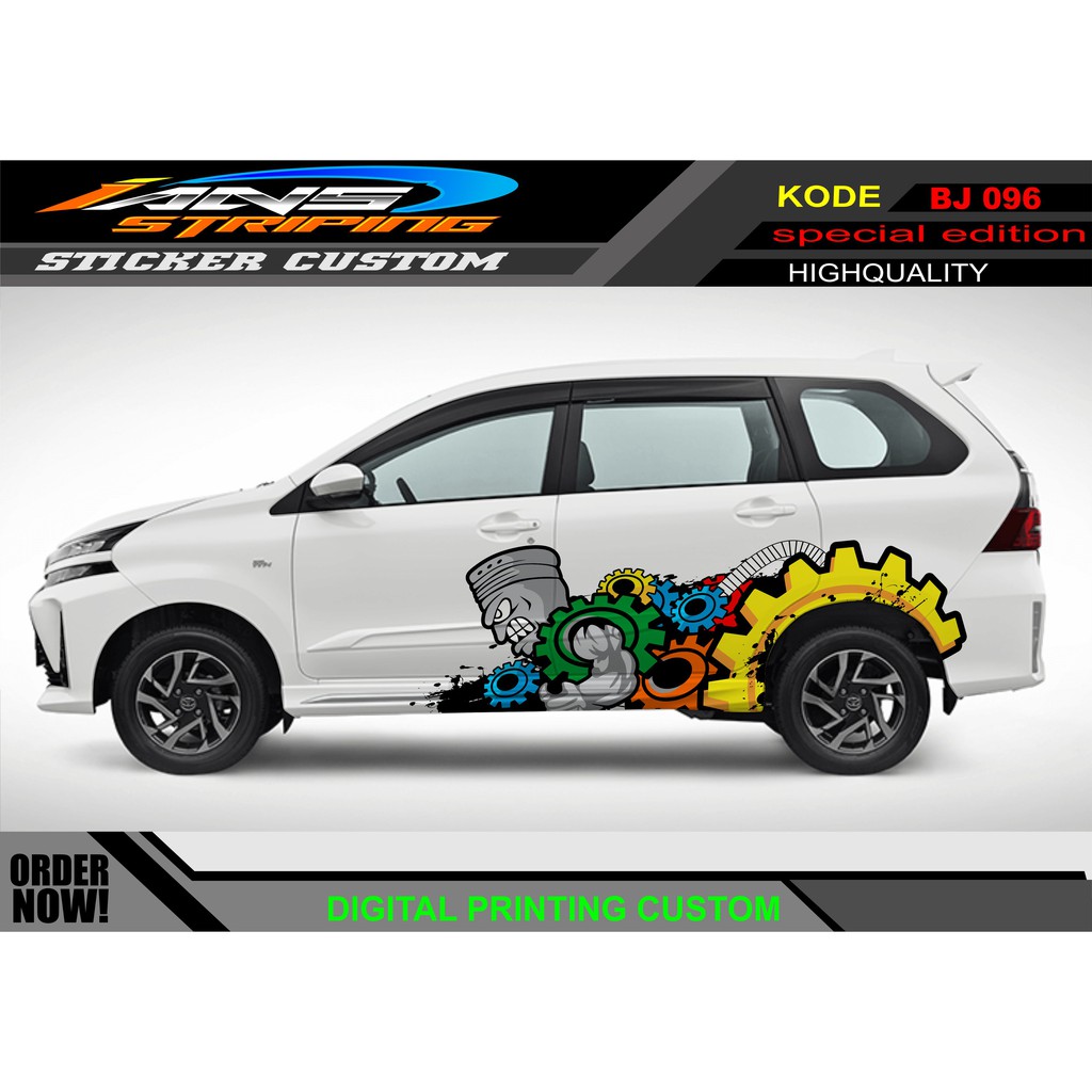 STIKER STRIPING VARIASI AVANZA XENIA GEAR